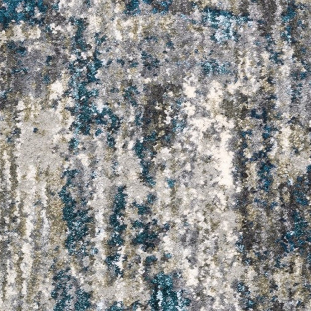 8' X 10' Grey And Blue Grey Skies Area Rug