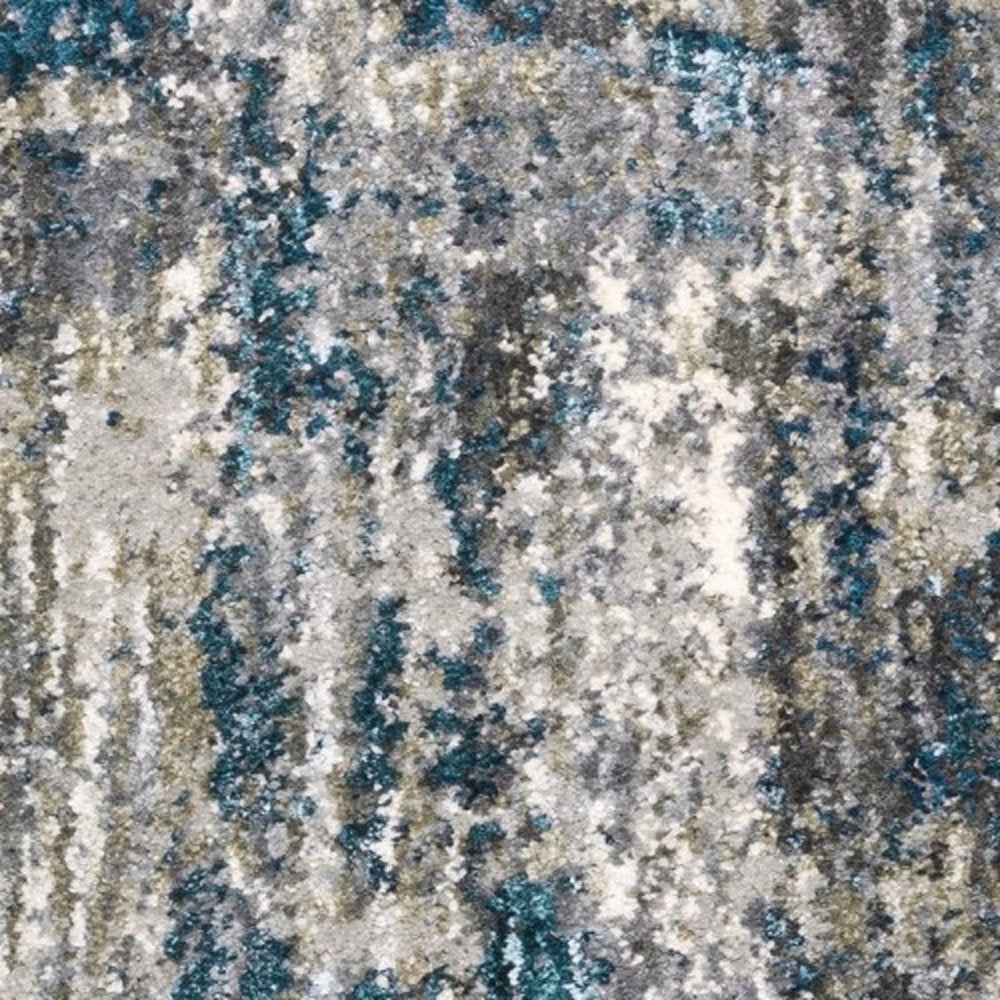 8' X 10' Grey And Blue Grey Skies Area Rug