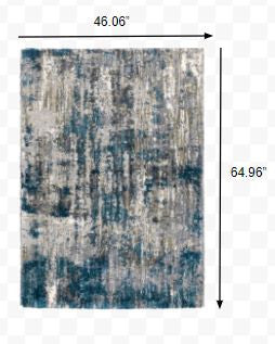 8' X 10' Grey And Blue Grey Skies Area Rug