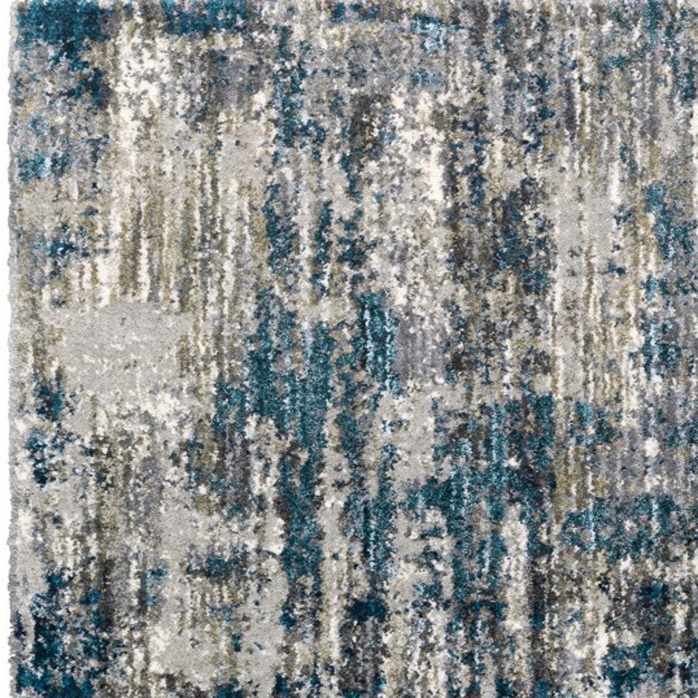 8' X 10' Grey And Blue Grey Skies Area Rug