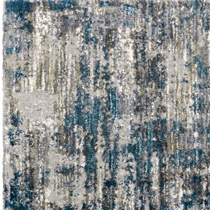 8' X 10' Grey And Blue Grey Skies Area Rug