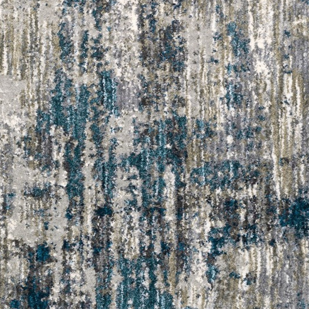 8' X 10' Grey And Blue Grey Skies Area Rug