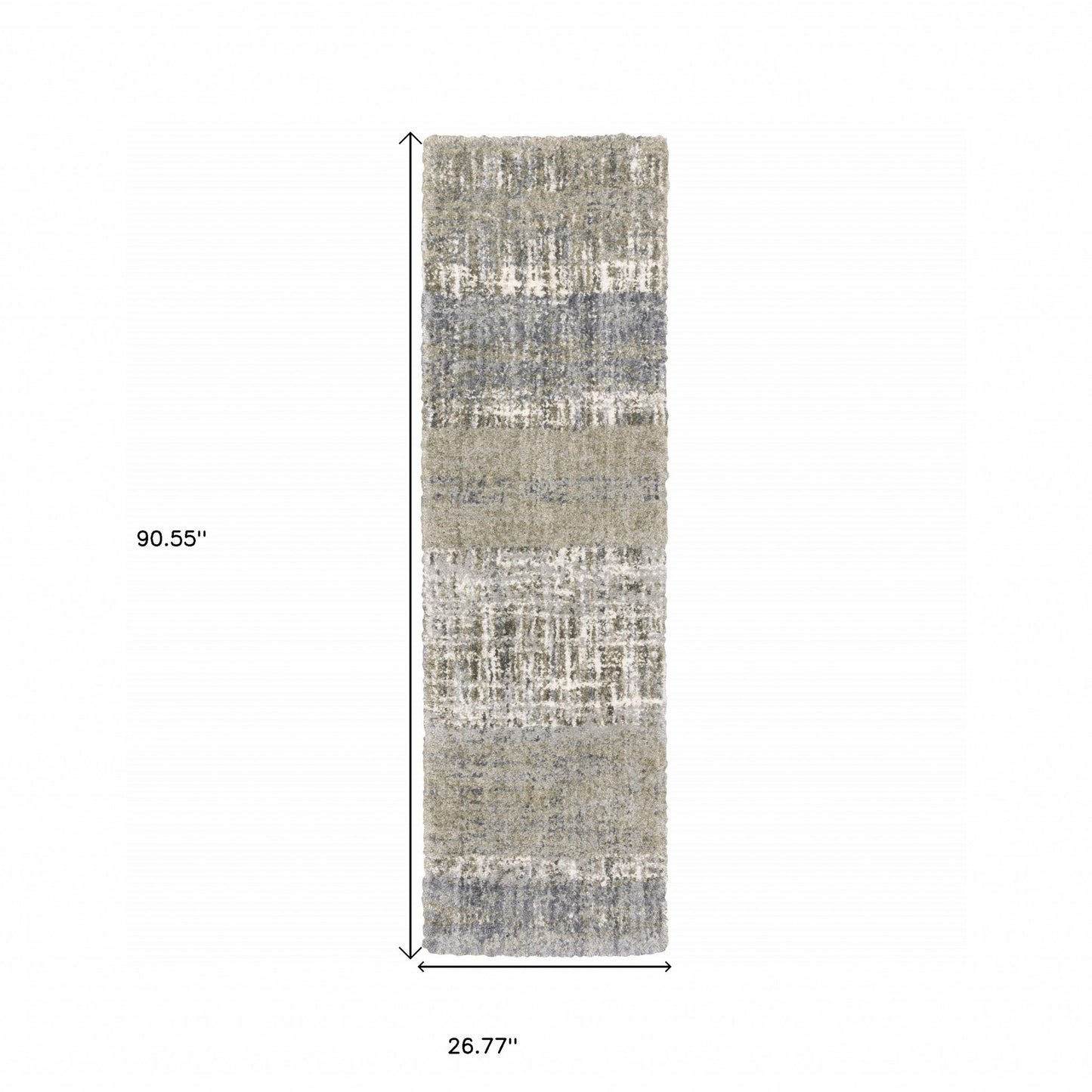 5' X 8' Grey And Ivory Abstract Lines Area Rug