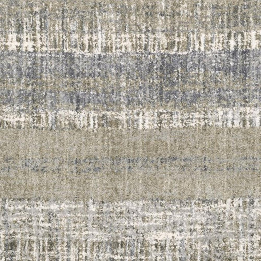 8' X 10' Grey And Ivory Abstract Lines Area Rug