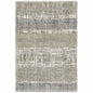 5' X 8' Grey And Ivory Abstract Lines Area Rug