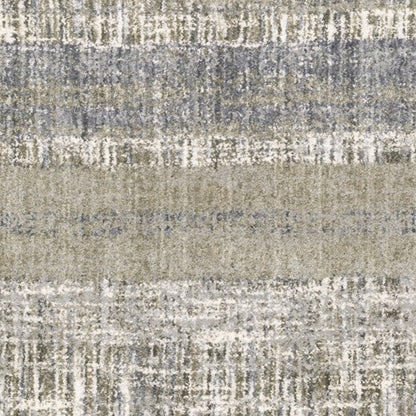 4' X 6' Grey And Ivory Abstract Lines Area Rug