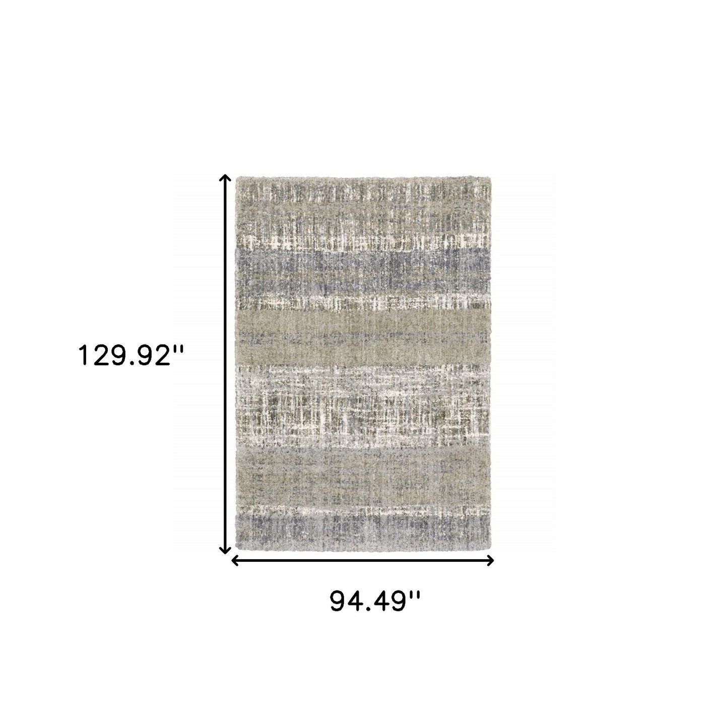 5' X 8' Grey And Ivory Abstract Lines Area Rug