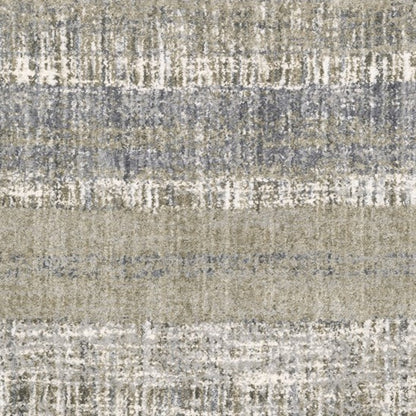 5' X 8' Grey And Ivory Abstract Lines Area Rug