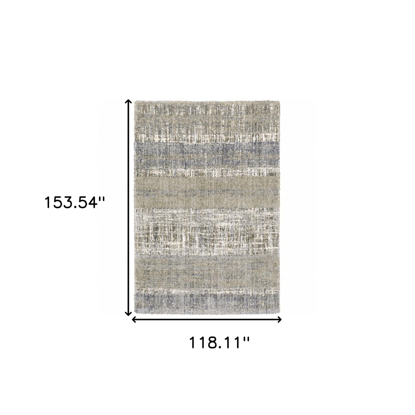 5' X 8' Grey And Ivory Abstract Lines Area Rug