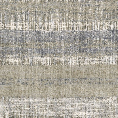 5' X 8' Grey And Ivory Abstract Lines Area Rug