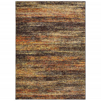 3' X 5' Orange Red Power Loom Area Rug