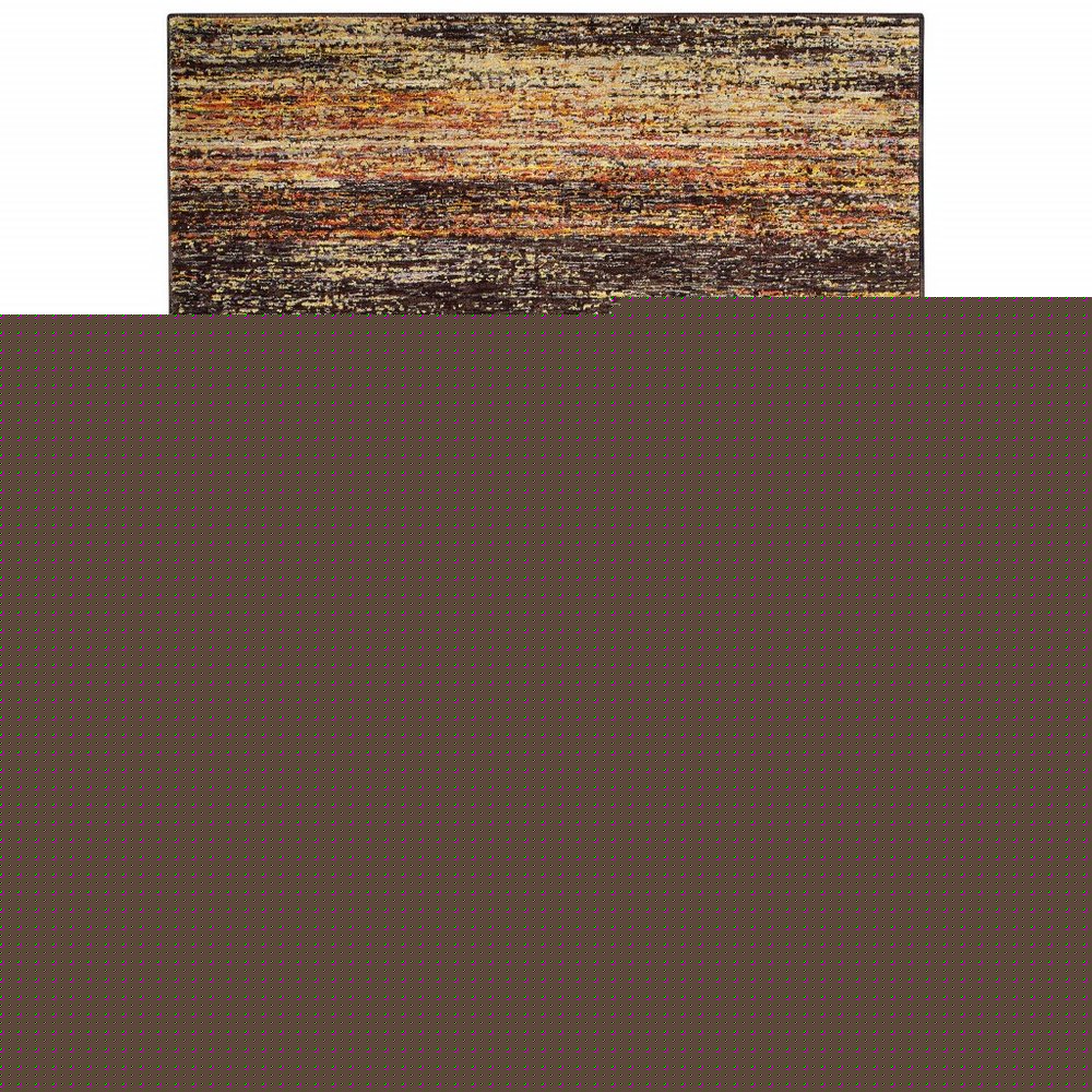 5' X 8' Gold And Slate Abstract Area Rug