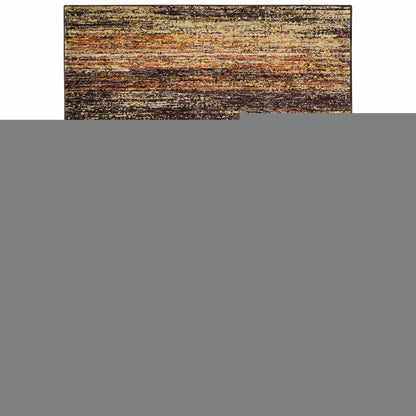 5' X 8' Gold And Slate Abstract Area Rug