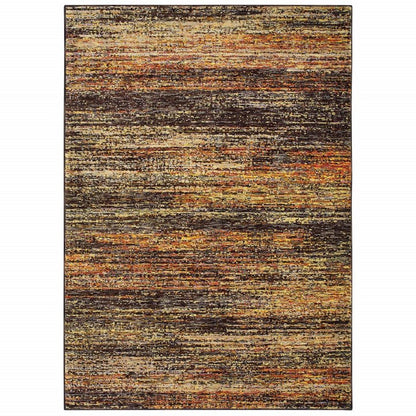 10' X 14' Gold And Slate Abstract Area Rug