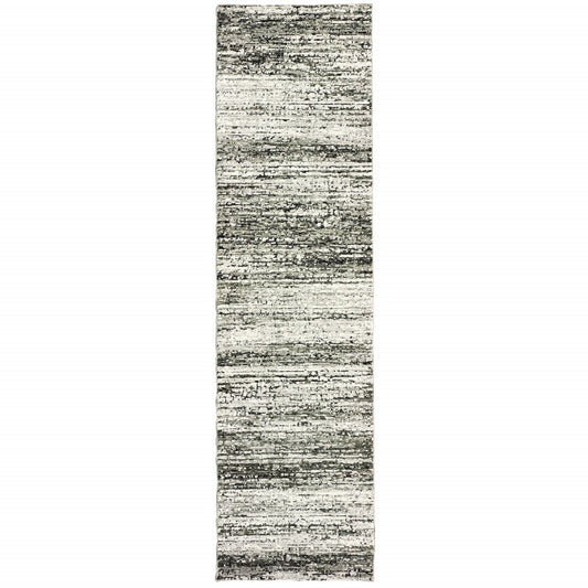 8' X 10' Ash And Slate Abstract Area Rug