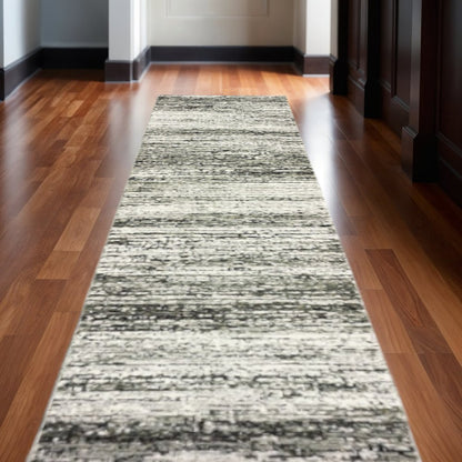 8' X 10' Ash And Slate Abstract Area Rug