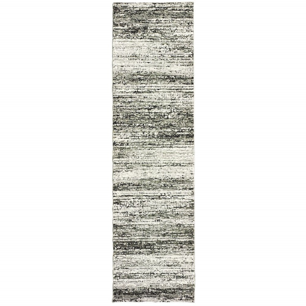 8' X 10' Ash And Slate Abstract Area Rug