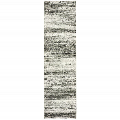 8' X 10' Ash And Slate Abstract Area Rug