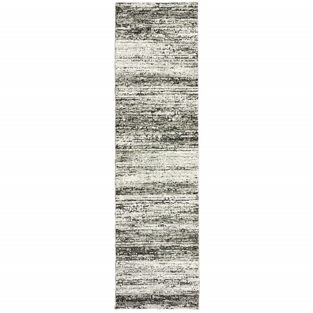 5' X 8' Ash And Slate Abstract Area Rug