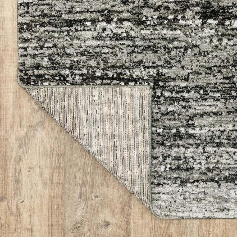 2' X 8' Ash And Slate Abstract Runner Rug