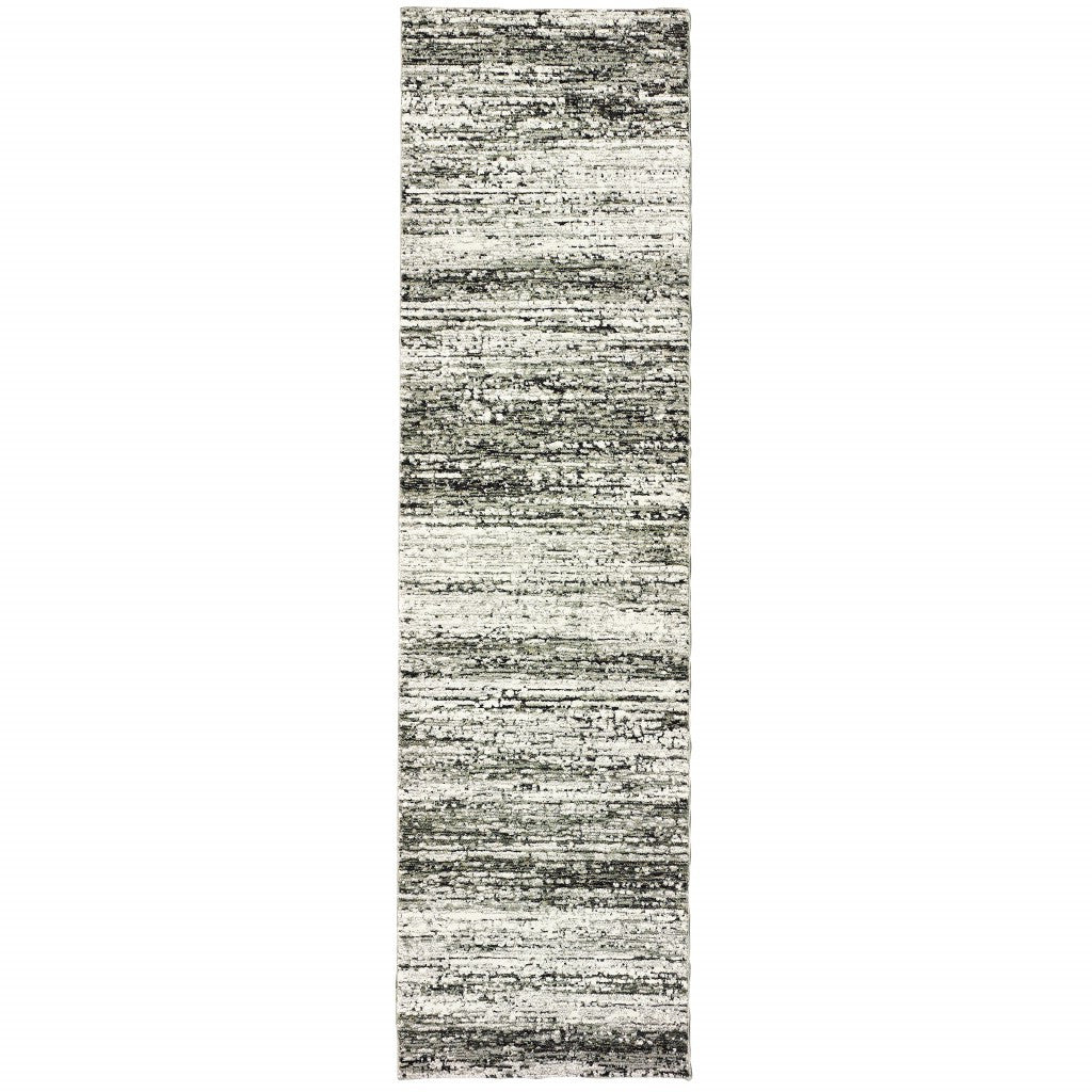 5' X 8' Ash And Slate Abstract Area Rug