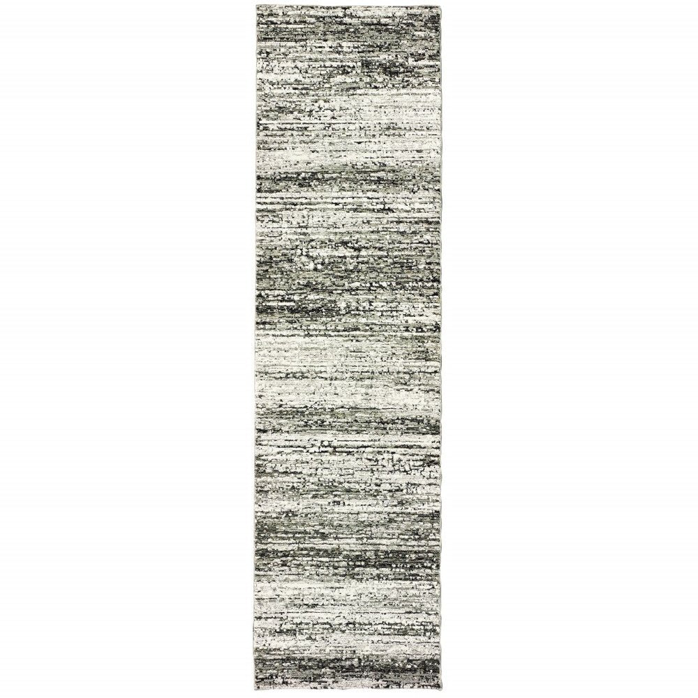 8' X 10' Ash And Slate Abstract Area Rug