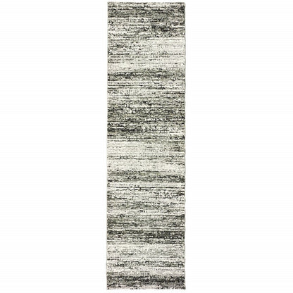 8' X 10' Ash And Slate Abstract Area Rug