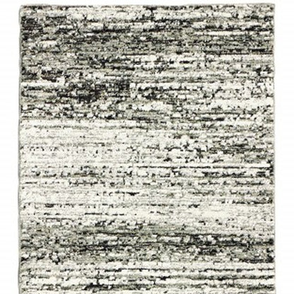 5' X 8' Ash And Slate Abstract Area Rug