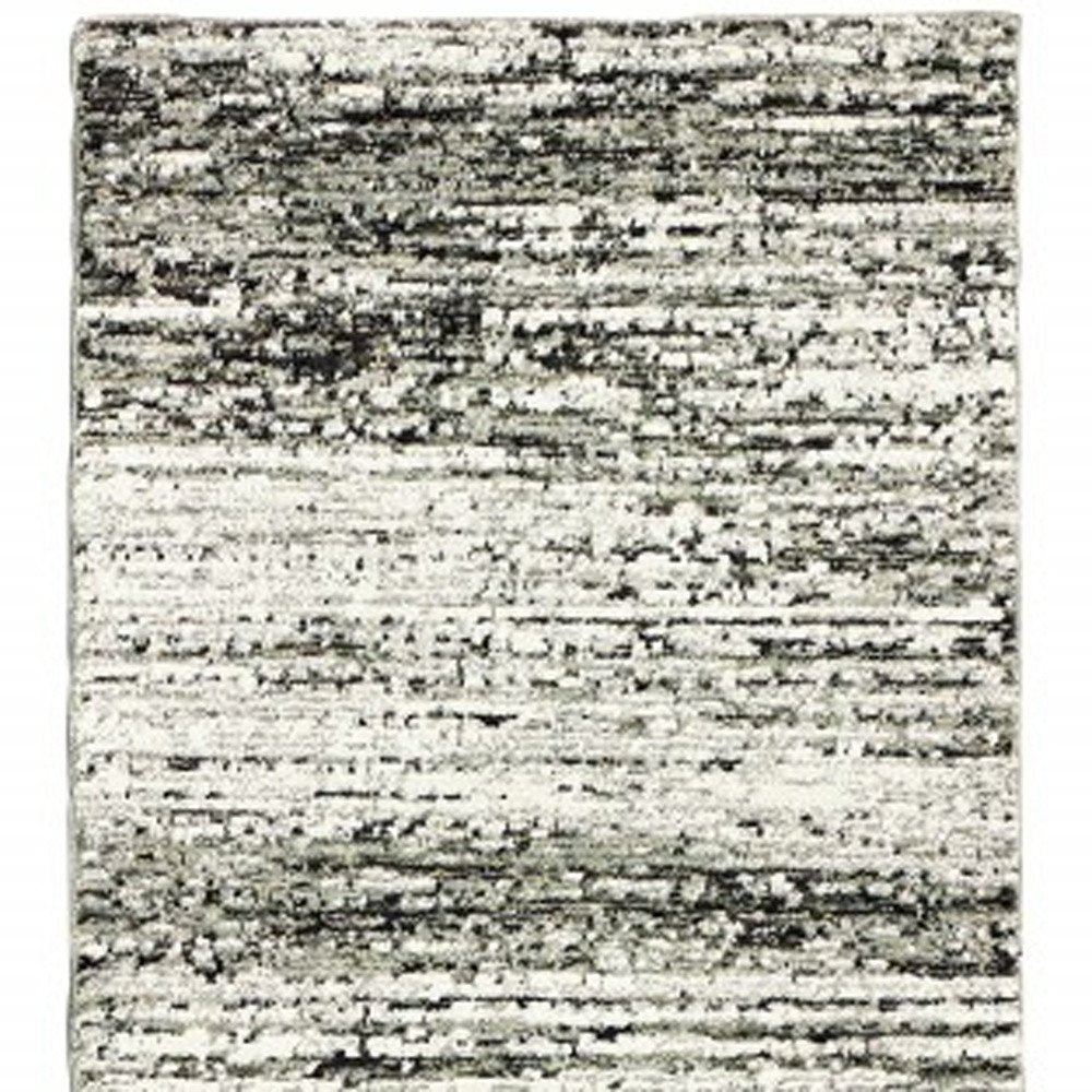 8' X 10' Ash And Slate Abstract Area Rug