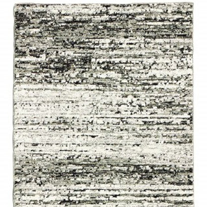 8' X 10' Ash And Slate Abstract Area Rug