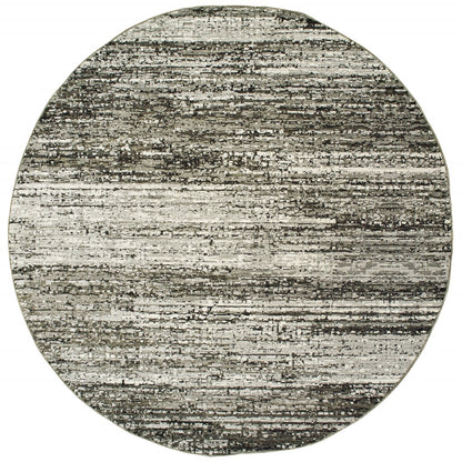 5' X 8' Ash And Slate Abstract Area Rug