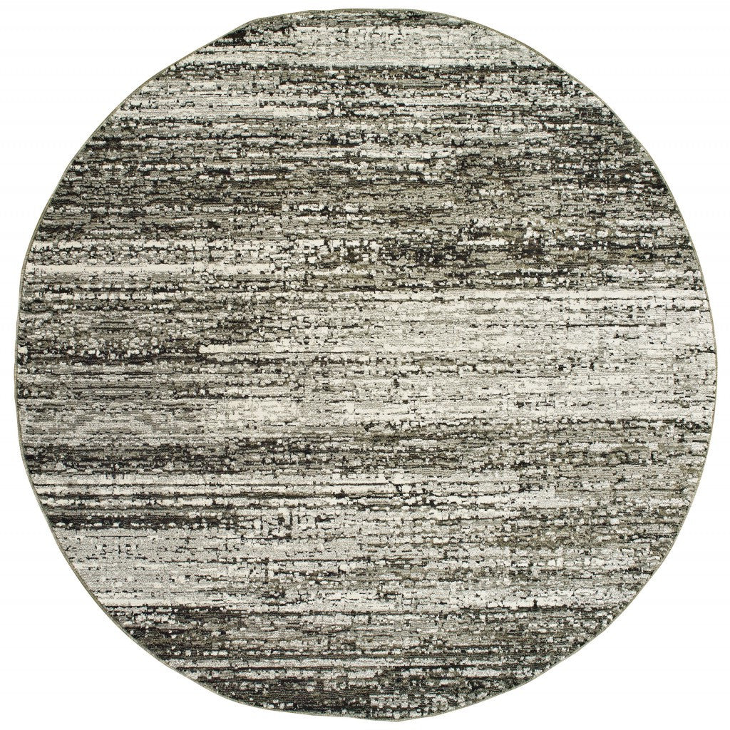 5' X 8' Ash And Slate Abstract Area Rug