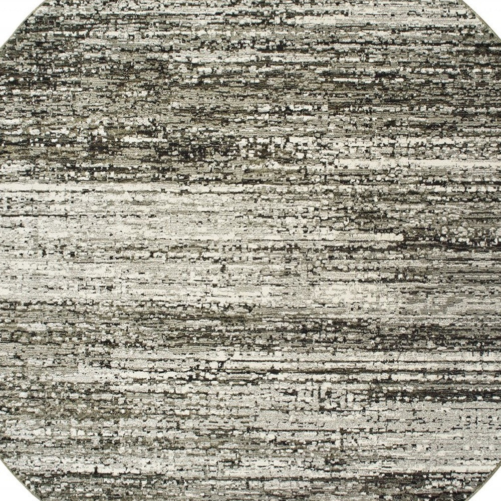 5' X 8' Ash And Slate Abstract Area Rug