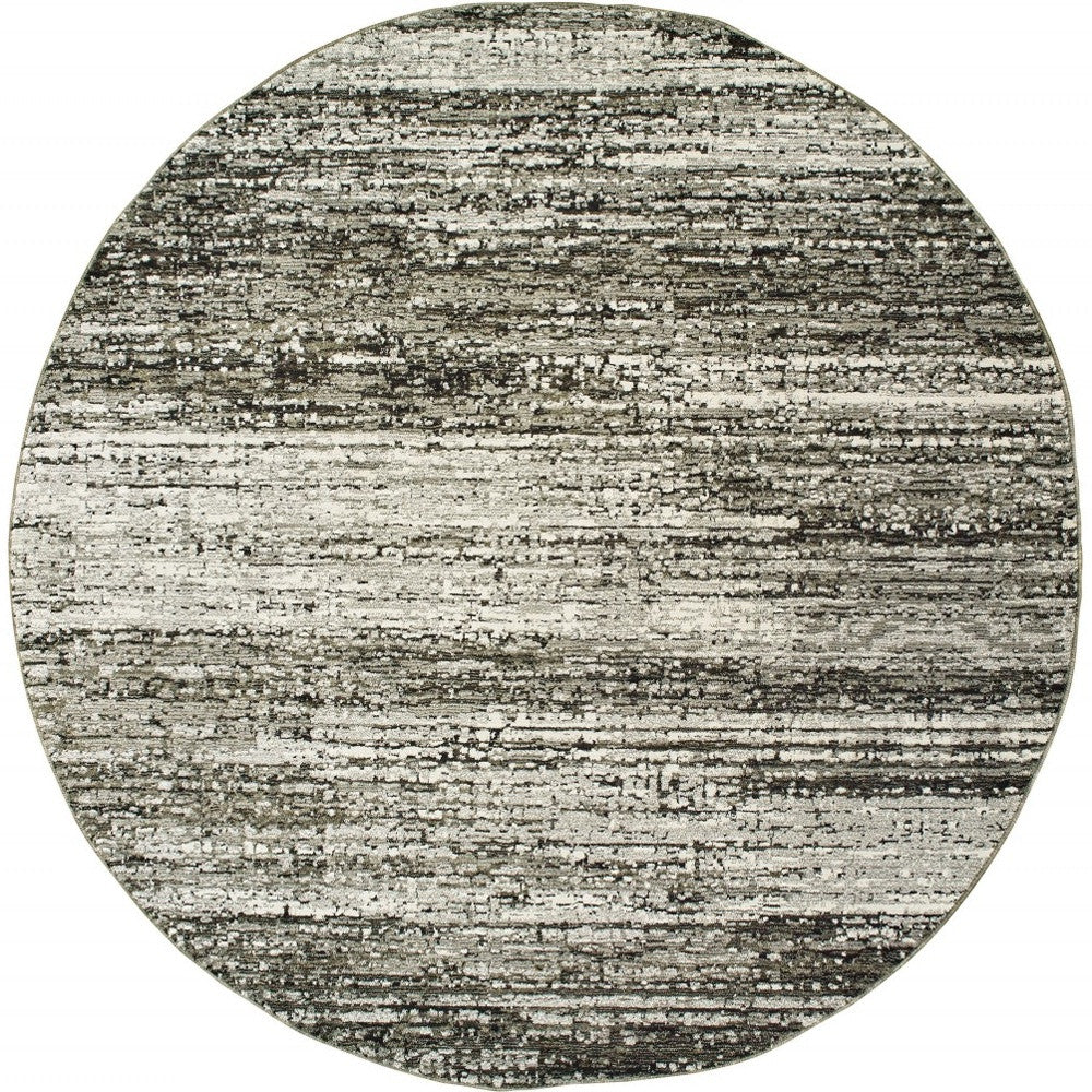 5' X 8' Ash And Slate Abstract Area Rug