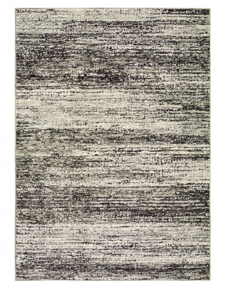 8' X 10' Ash And Slate Abstract Area Rug