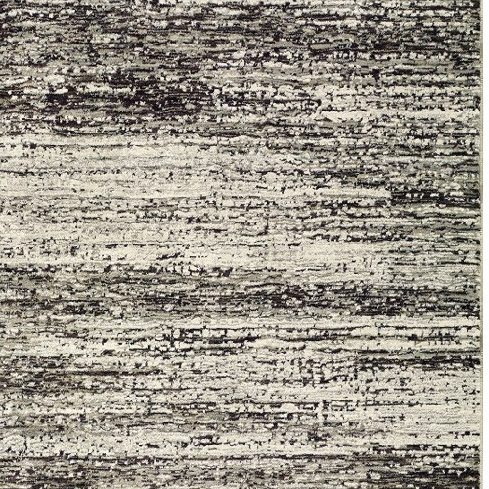 5' X 8' Ash And Slate Abstract Area Rug