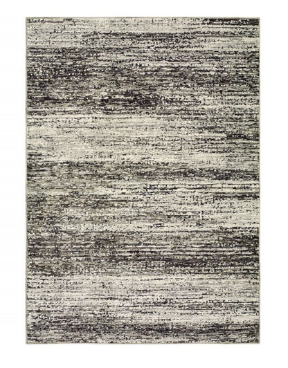 8' X 10' Ash And Slate Abstract Area Rug
