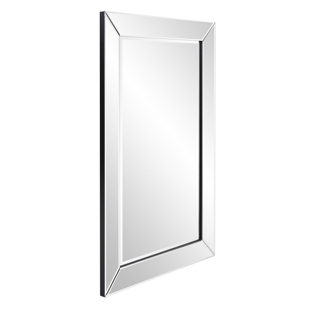36" Glass Framed Accent Mirror