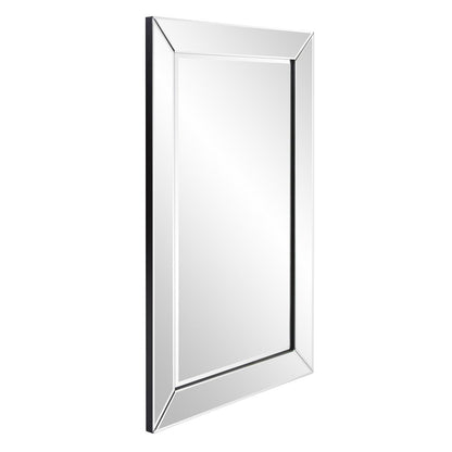 36" Glass Framed Accent Mirror
