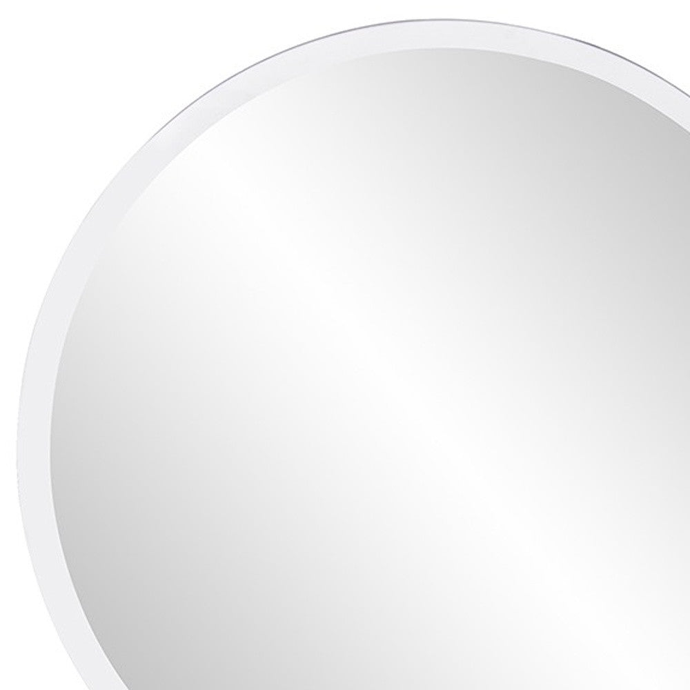 12" Clear Round Beveled Edge Accent Mirror