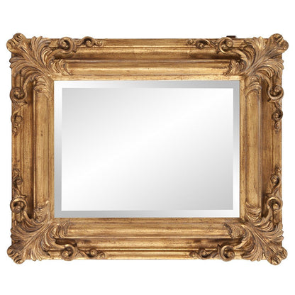 23" Antiqued Gold Ornate Scroll Framed Accent Mirror