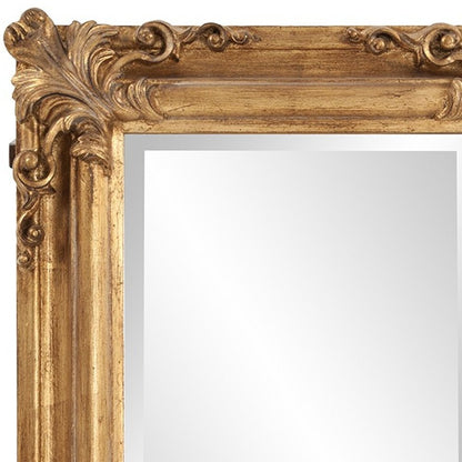 23" Antiqued Gold Ornate Scroll Framed Accent Mirror