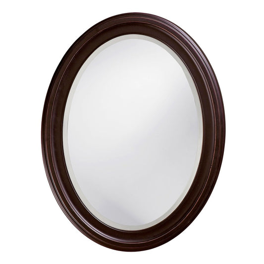 33" Bronze Oval Framed Accent Mirror