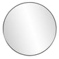 36" Black Round Framed Accent Mirror
