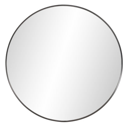 36" Black Round Framed Accent Mirror