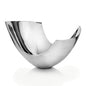 17" Silver Aluminum Modern Abstract Centerpiece Bowl