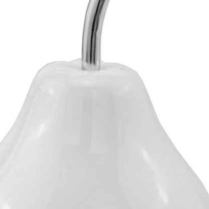 White Jumbo Pear Shaped Aluminum Accent Home Decor