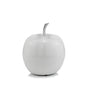 6" White Aluminum Decorative Apple Tabletop Sculpture