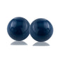 Set Of 2 Blue Aluminum Decorative Spheres 3'