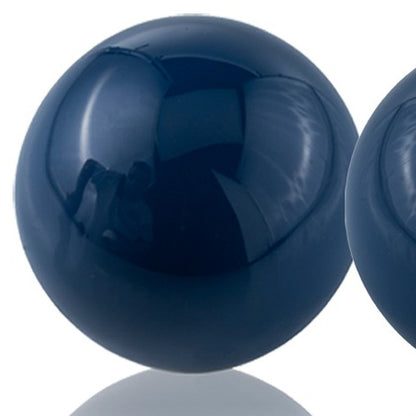 Set Of 2 Blue Aluminum Decorative Spheres 3'